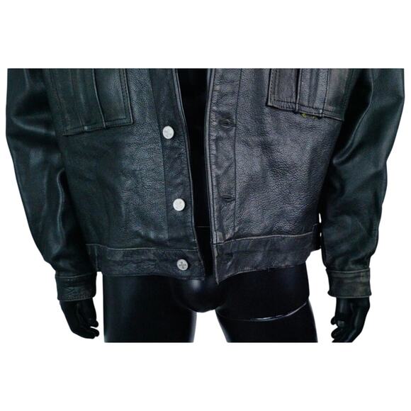 Screen-Worn David Caruso Black Leather Jacket. Cold Around the Heart (1997) - Picture 4 of 12